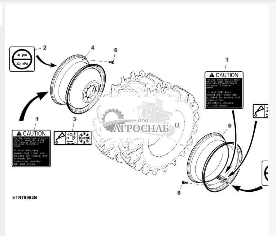 Drive Wheels, Dual, TW18 x 42 